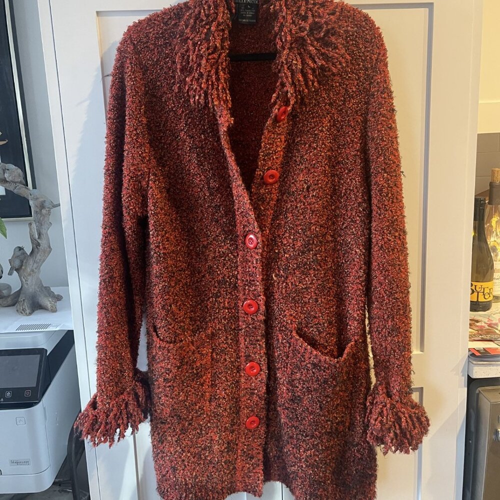 Burnt Orange Sweater Jacket - Michelle Nicole Brand - Large